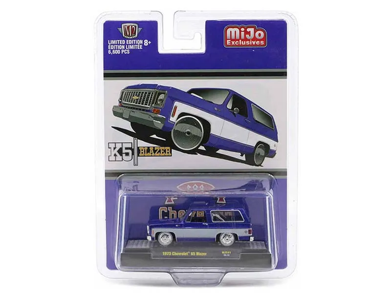 1973 Chevrolet K5 Blazer Custom - Violet White (MiJo Exclusives) Diecast 1:64 Scale Model - M2 Machines 31500-MJS41