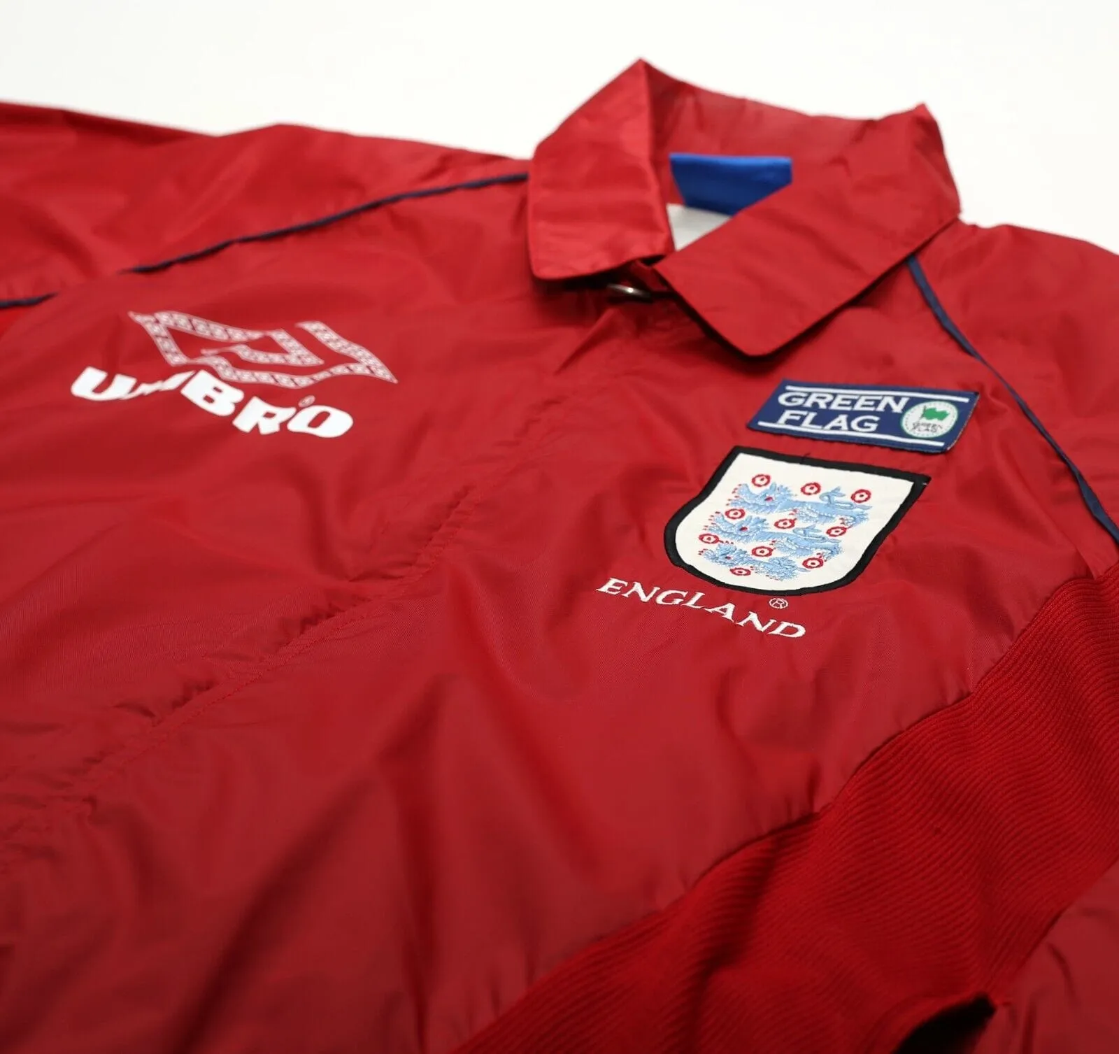 1996 England Vintage Umbro Green Flag Jacket (L) Euro 96