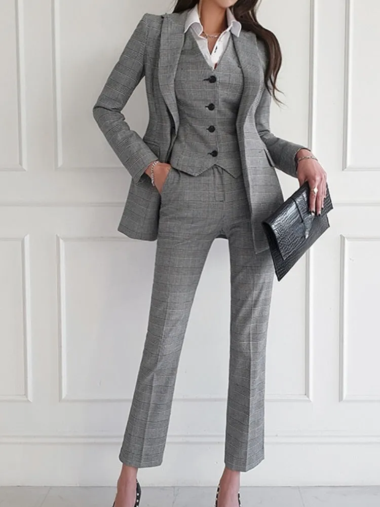3 Pcs Vintage Long Sleeve Suit Jackets