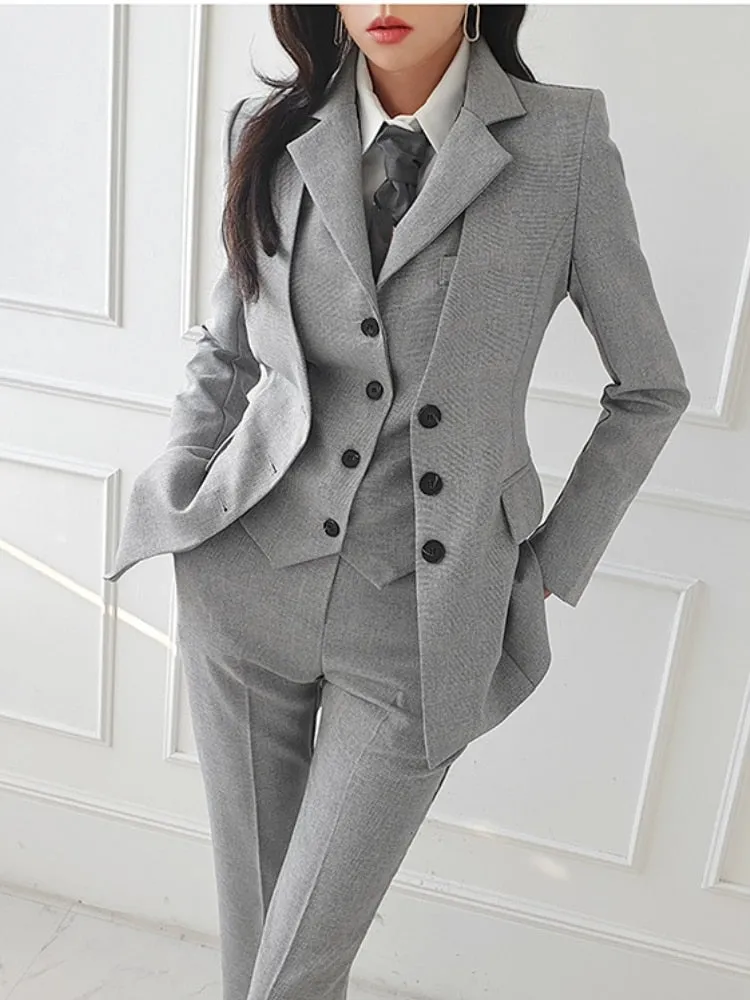 3 Pcs Vintage Long Sleeve Suit Jackets