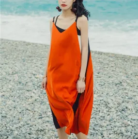 8GIRLS COLORBLOCK DESIGN CHIFFON SLIP DRESS