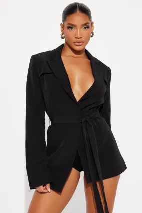 About Her Business Blazer - Black