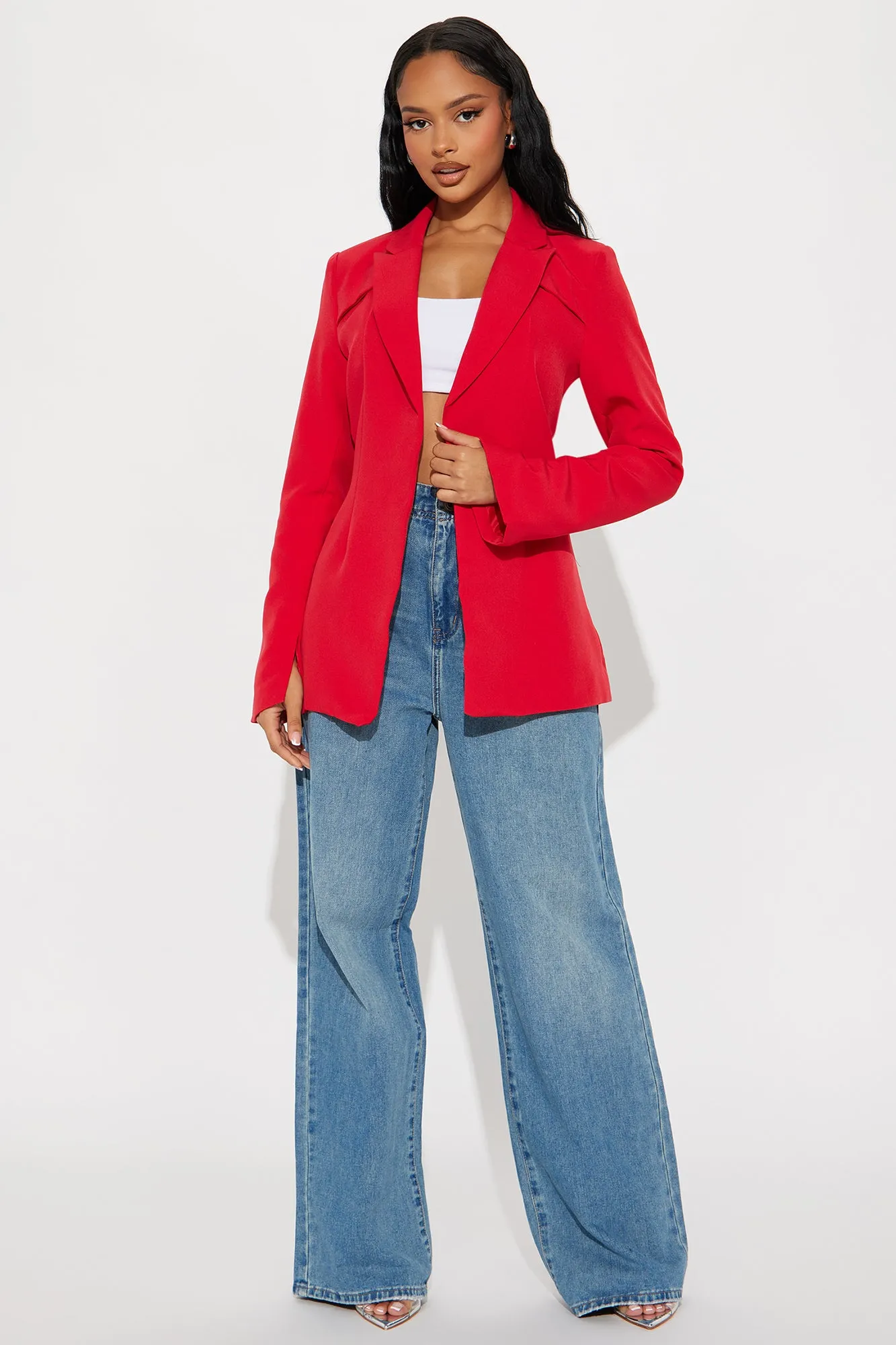 About Her Business Blazer - Red