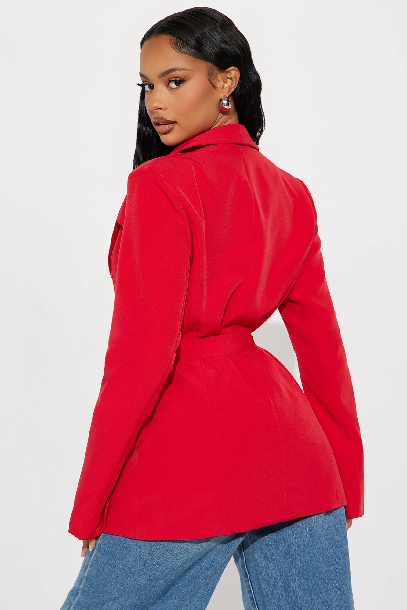 About Her Business Blazer - Red