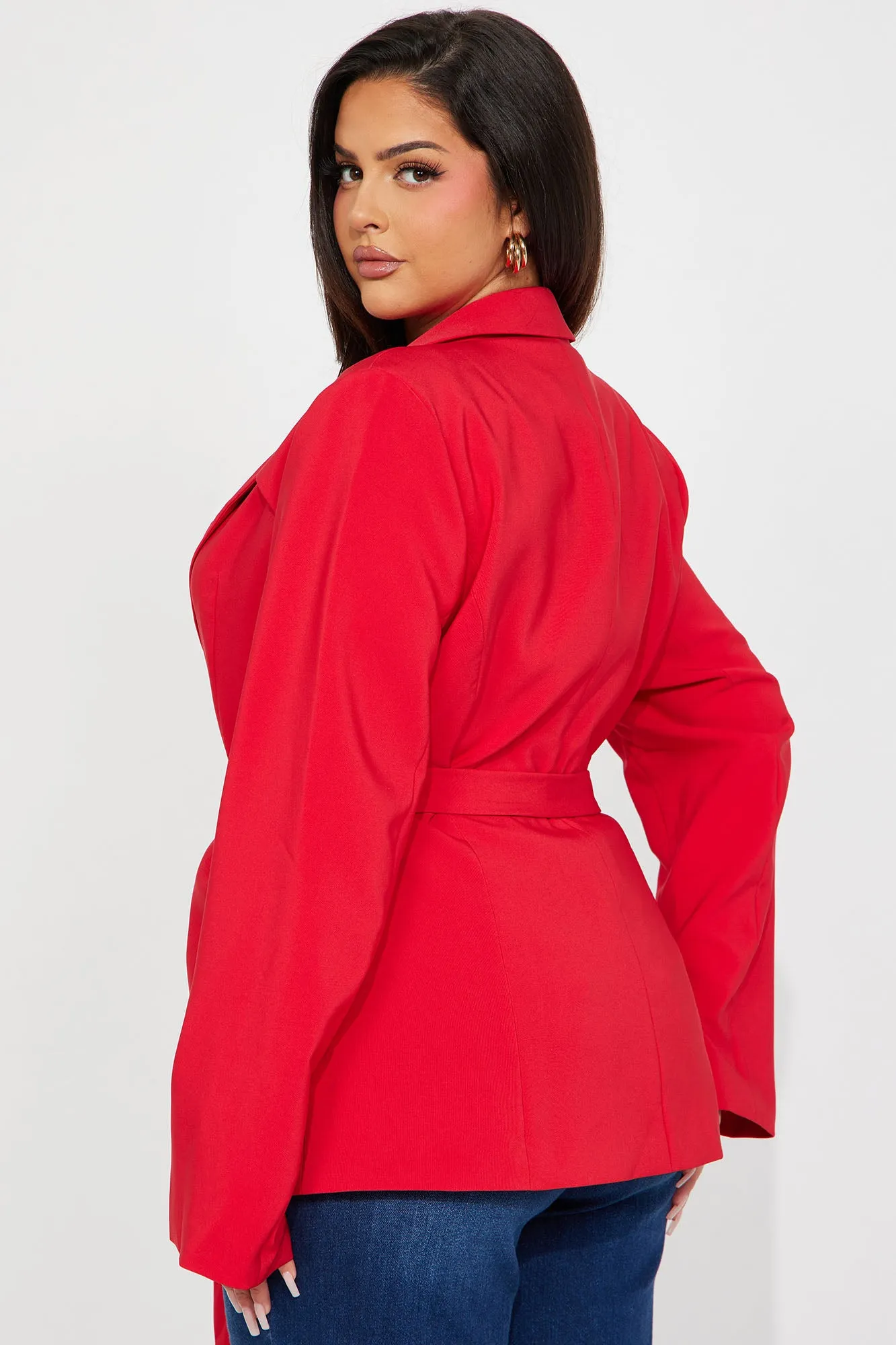 About Her Business Blazer - Red