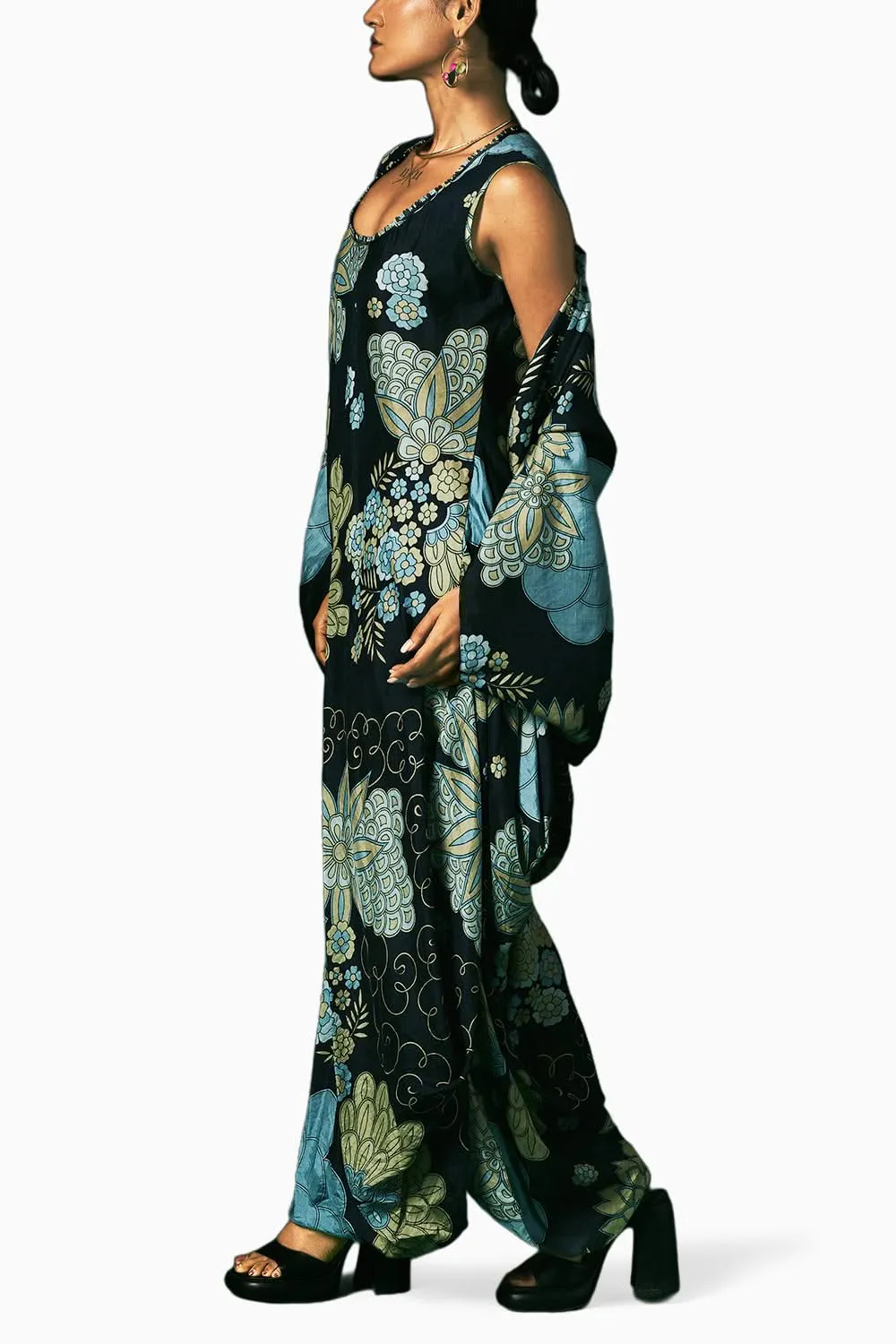 Aconite Dress with Cape