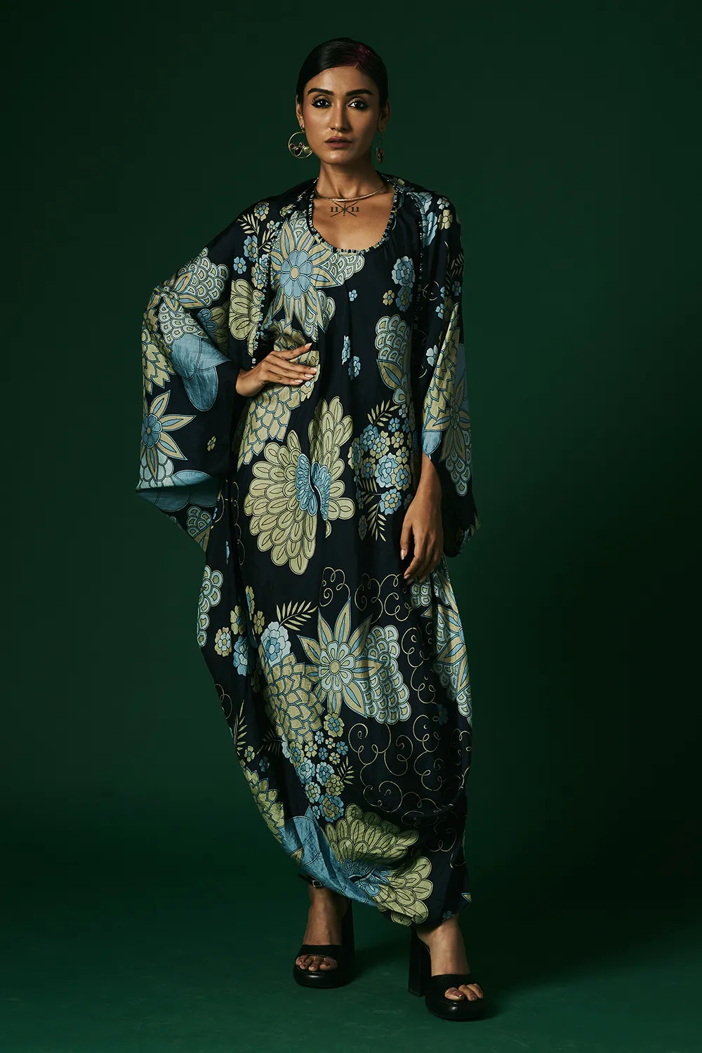 Aconite Dress with Cape
