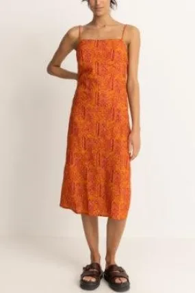 Adia Paisley Bias Cut Midi Dress