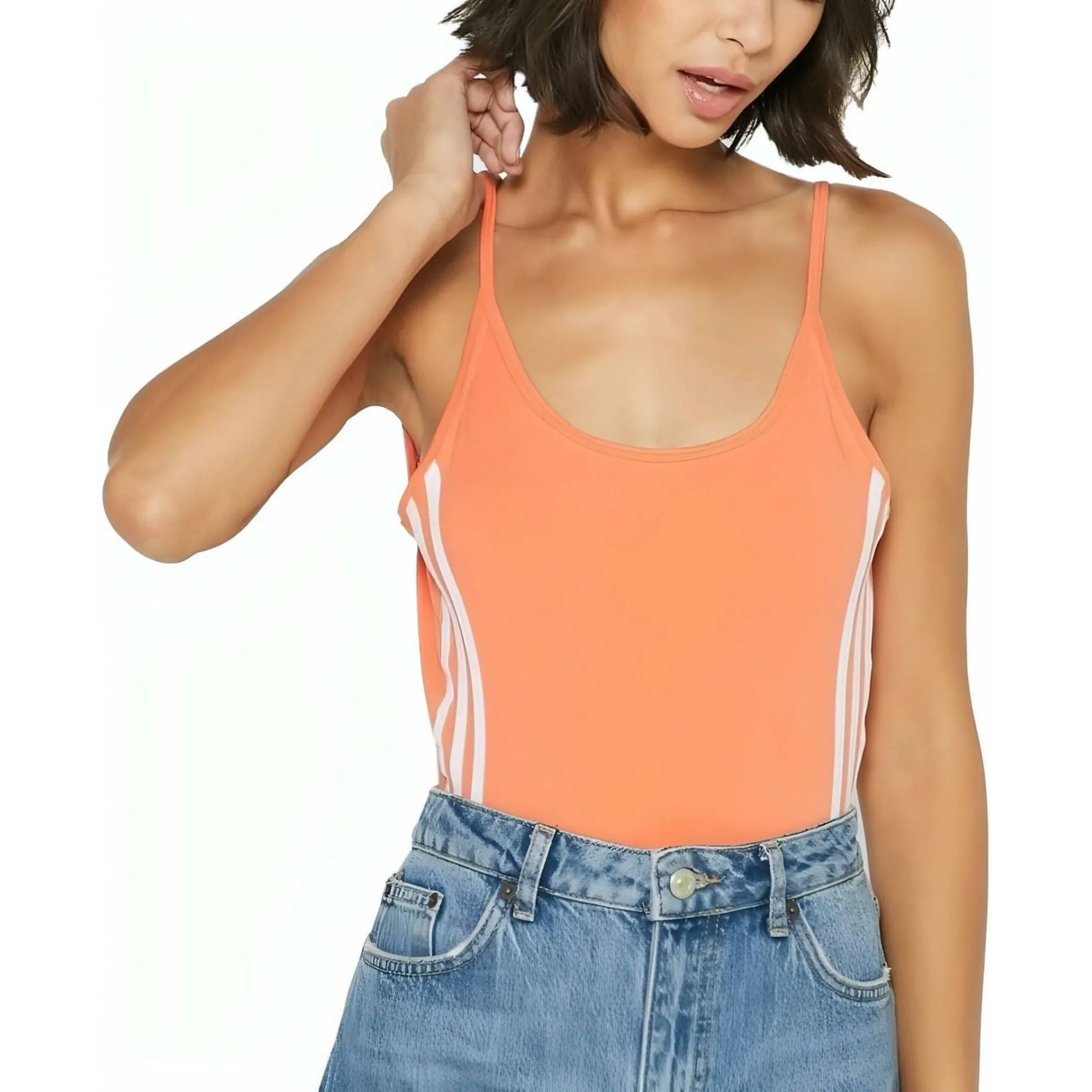 adidas Originals Womens Cotton Bodysuit - Orange