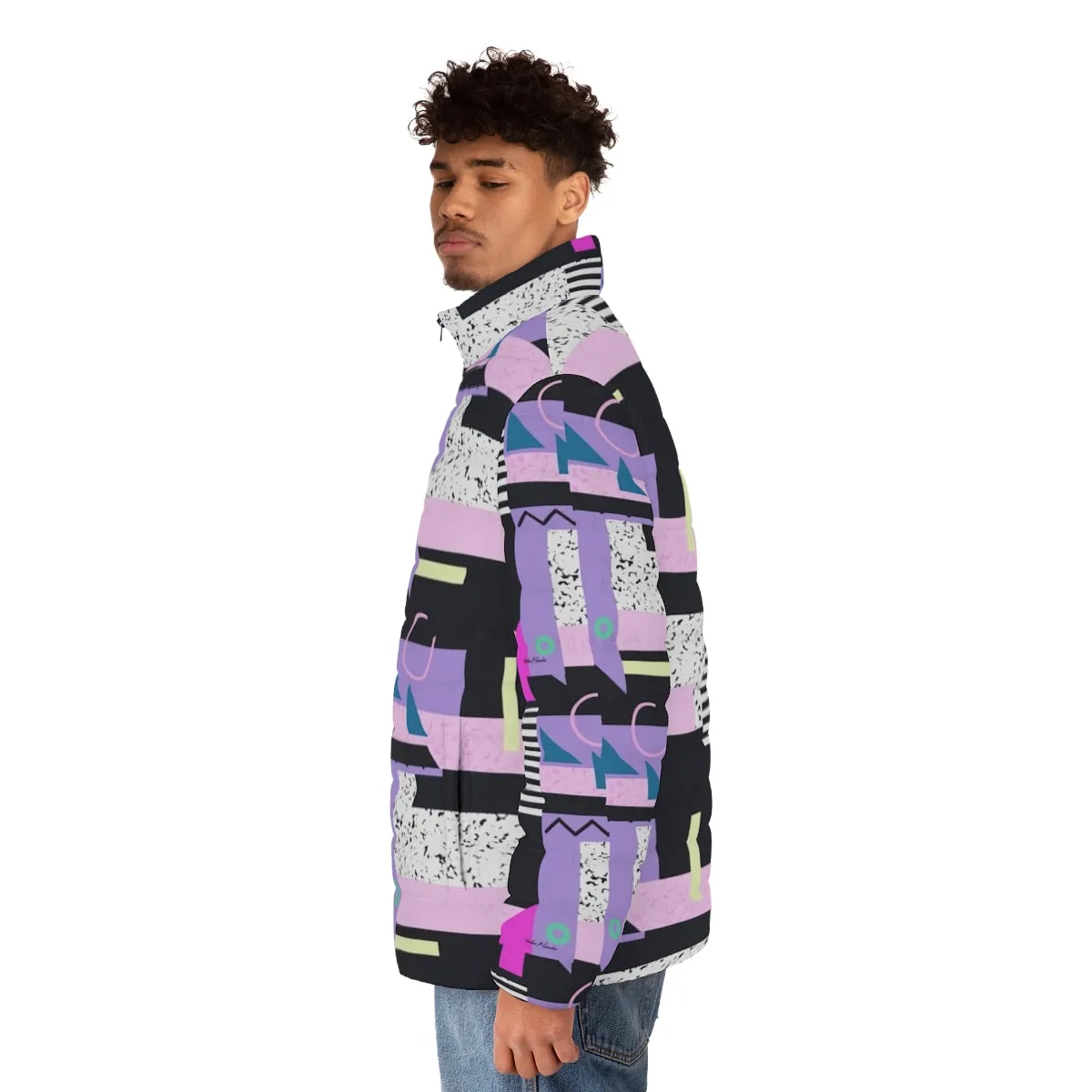 Aesthetic 90s Vaporwave Puffer Jacket | Retro Style Winter Coat