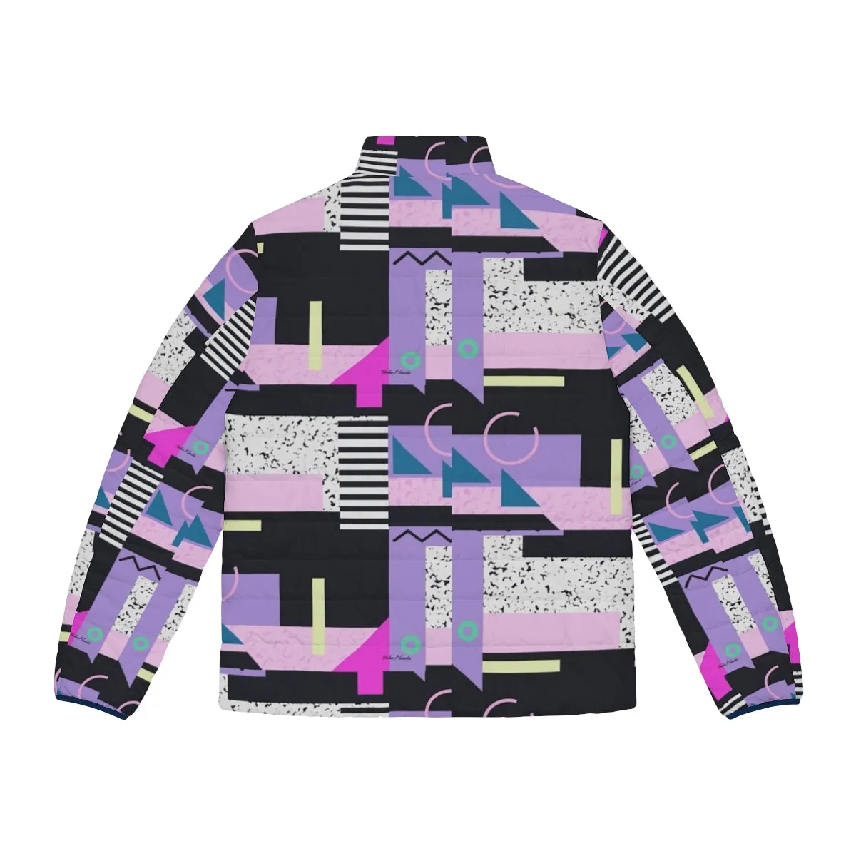 Aesthetic 90s Vaporwave Puffer Jacket | Retro Style Winter Coat