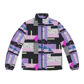 Aesthetic 90s Vaporwave Puffer Jacket | Retro Style Winter Coat