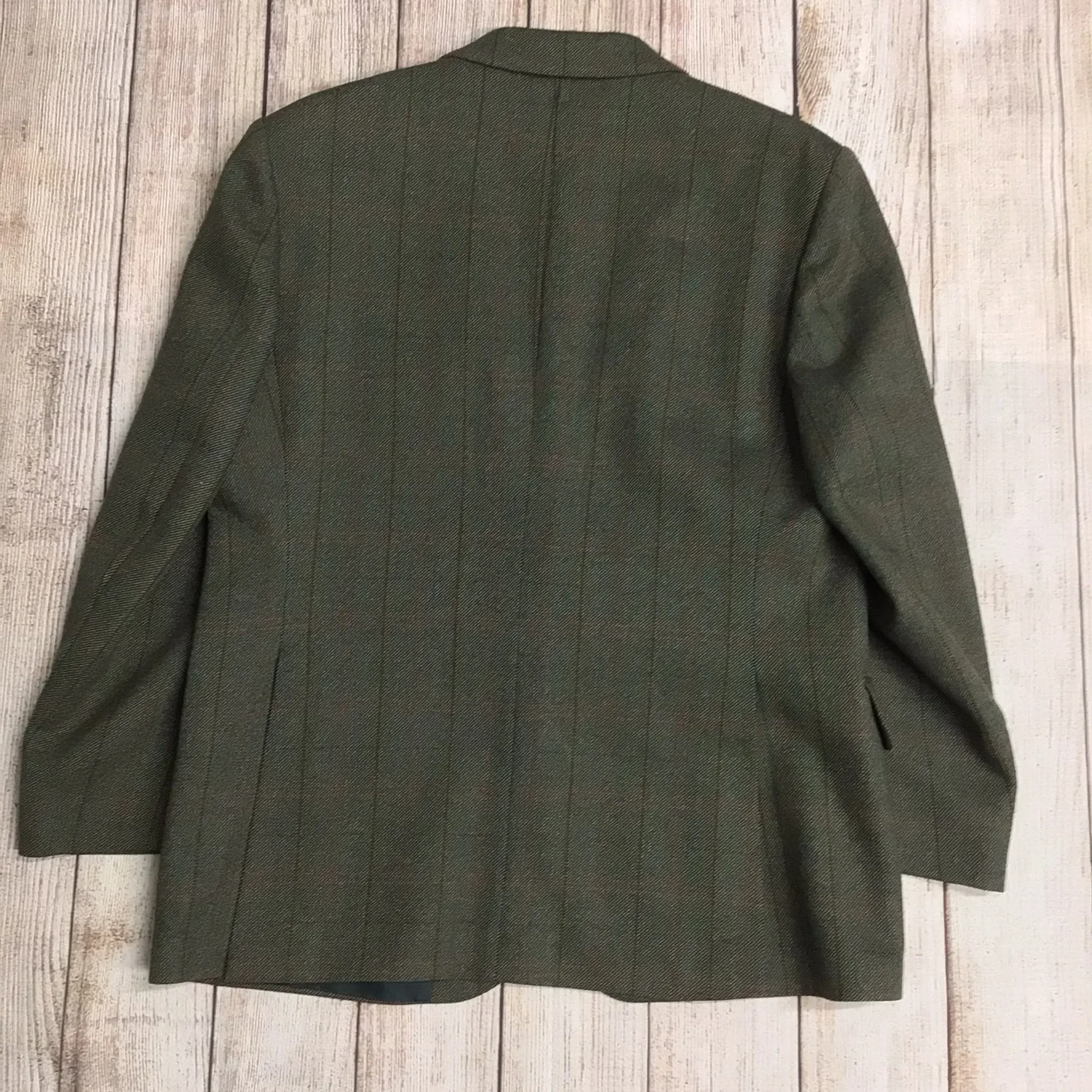 Aitken & Niven Scottish Cheviot Wool Green Blazer Jacket Size Ch 44" (approx)