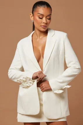 Alana Bow Blazer - Off White