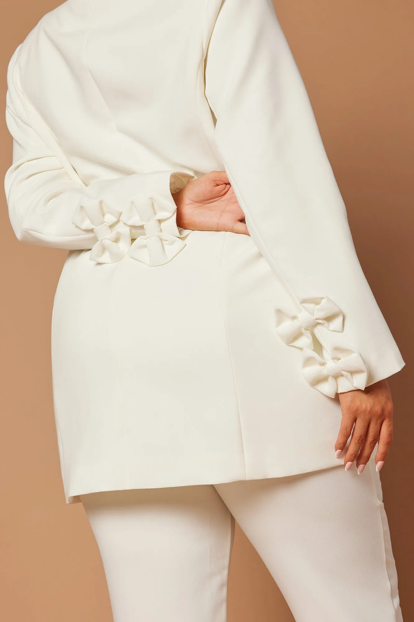 Alana Bow Blazer - Off White