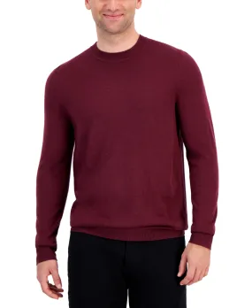 Alfani Mens Long Sleeve Crewneck Sweater Maroon Banner Red 2XL