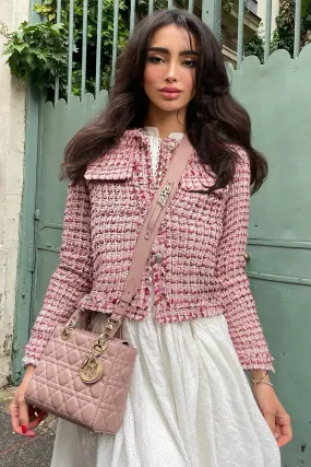 Always In Charge Tweed Blazer - Mauve