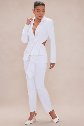 Amaya Blazer Suit Set - Cream
