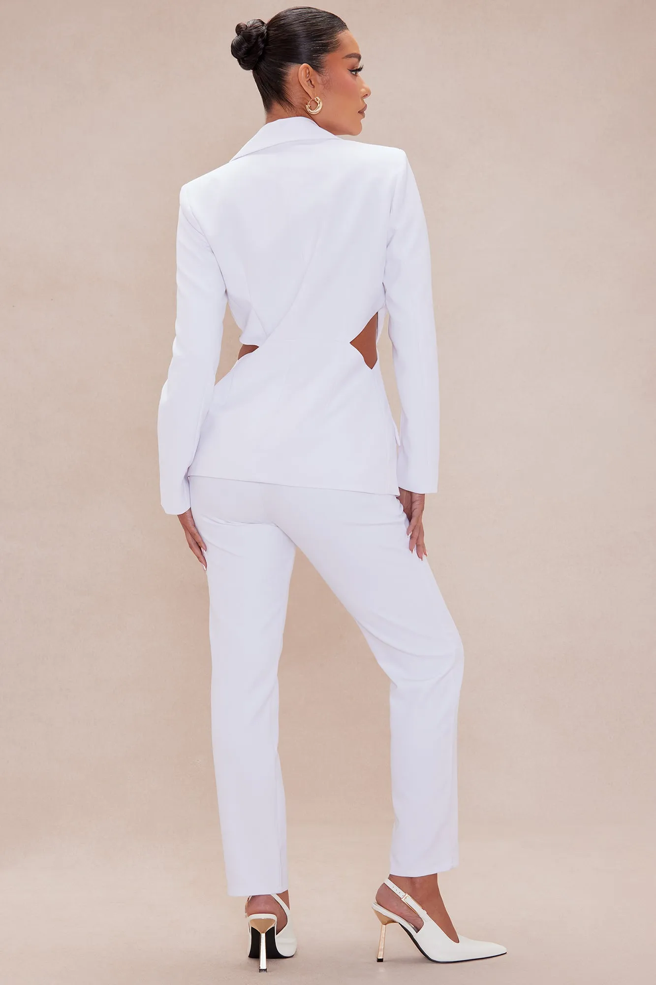 Amaya Blazer Suit Set - Cream