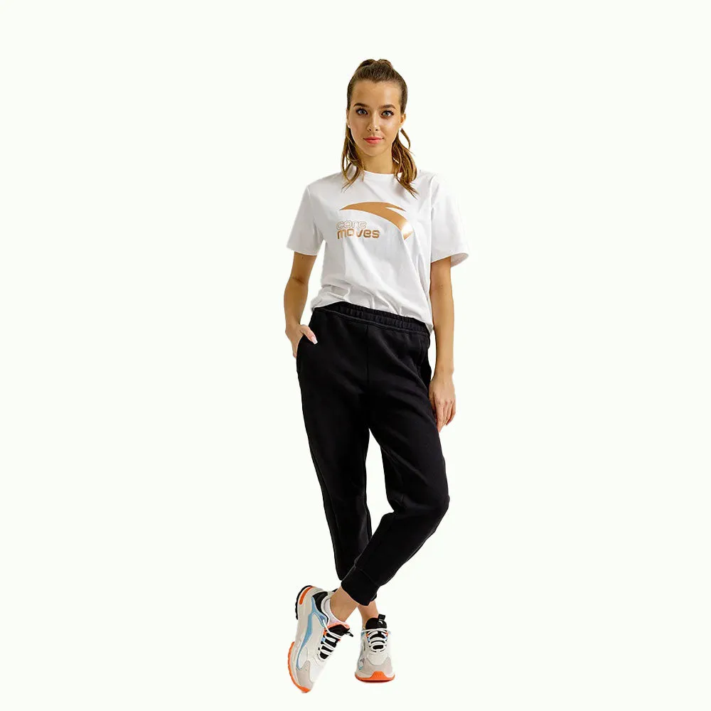 Anta Knit Ankle Sweatpants For Women, Black