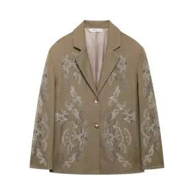 Aranza Floral Embroidery Blazer