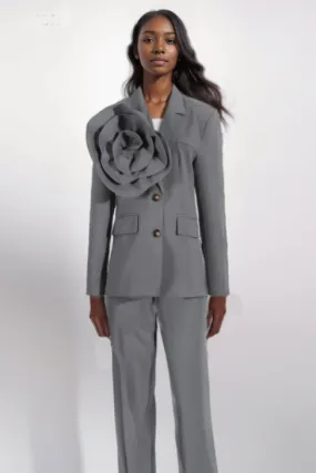 Ashore Shop Womens Modern Two-Piece Pant Suit Sets 3d-Flower Outfit Sets