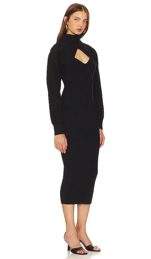 ASTR the Label Jodie Sweater Dress in Black
