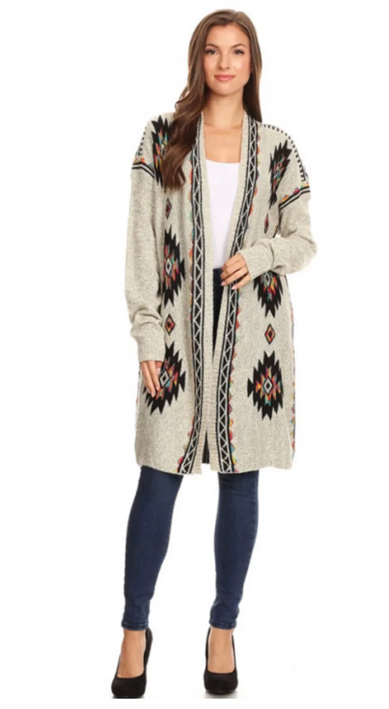 AZTEC SWEATER CARDIGAN