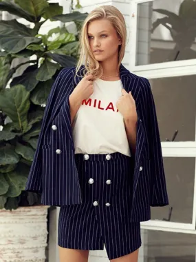 Balmain Style Blazer | Navy