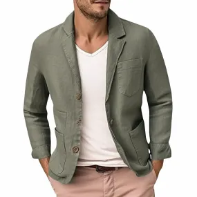 Beige Linen Blazer
