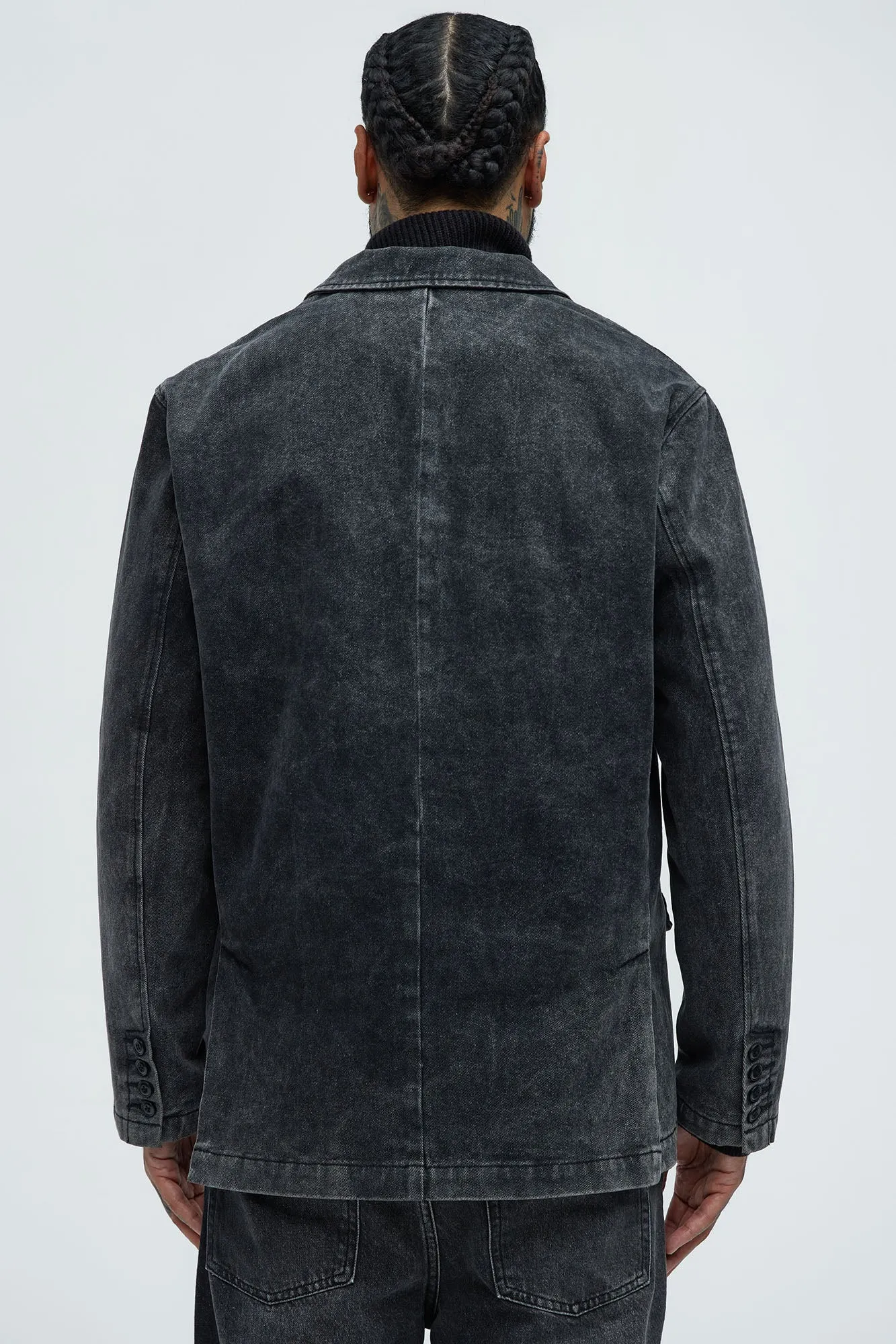 Belle Denim Blazer - Black Wash