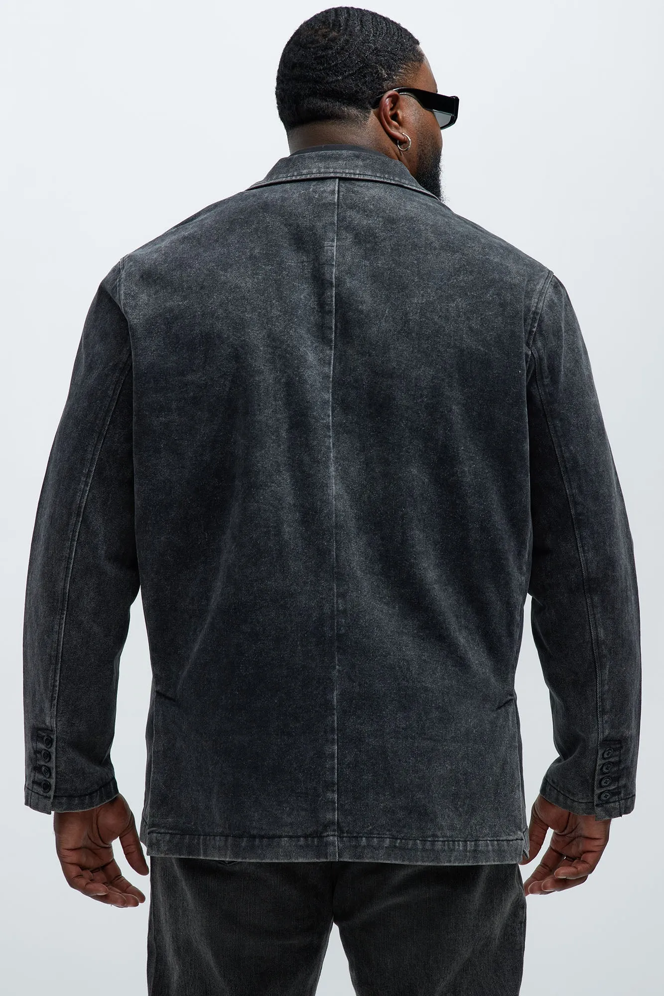 Belle Denim Blazer - Black Wash