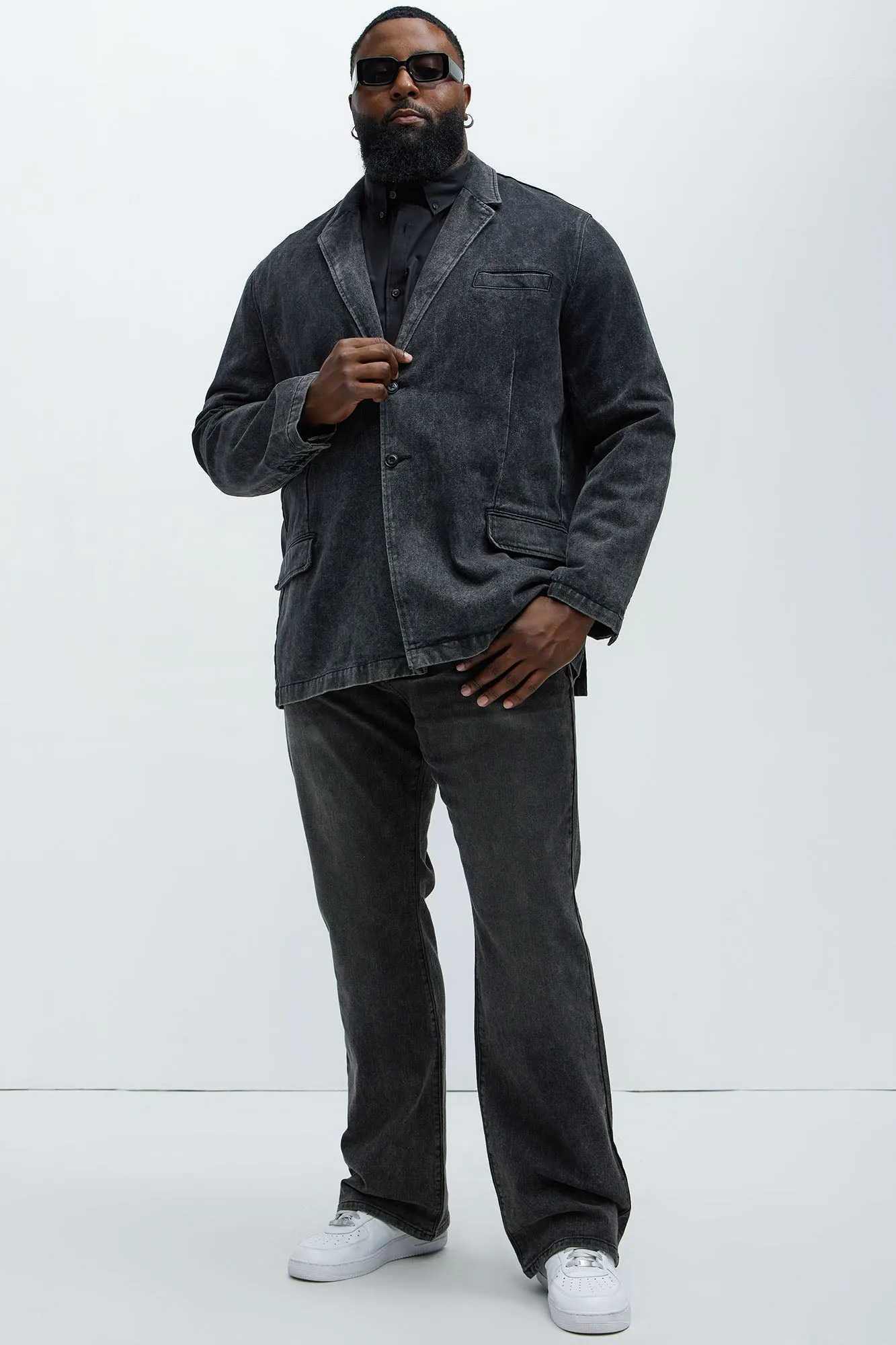 Belle Denim Blazer - Black Wash