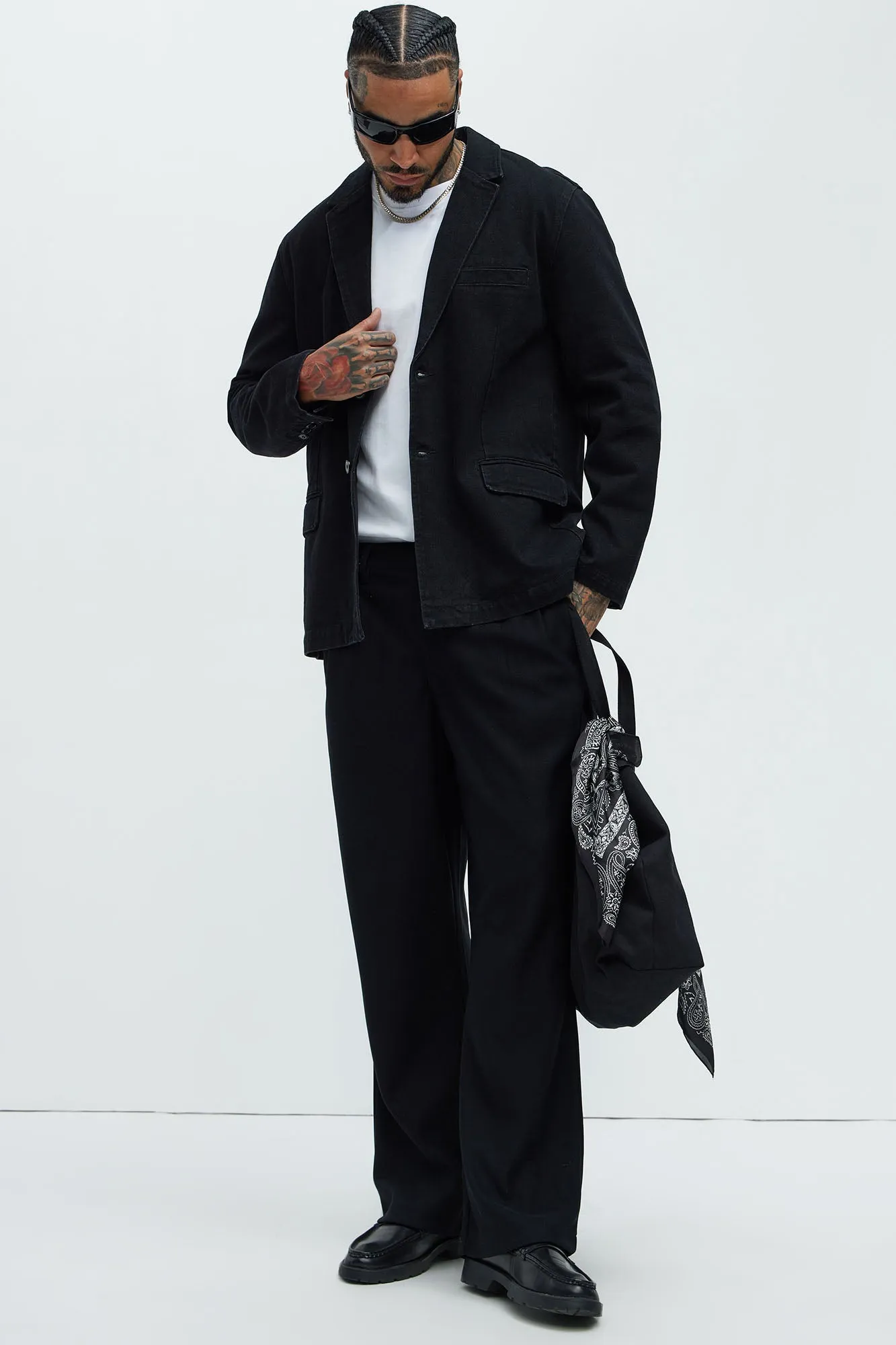 Belle Denim Blazer - Black