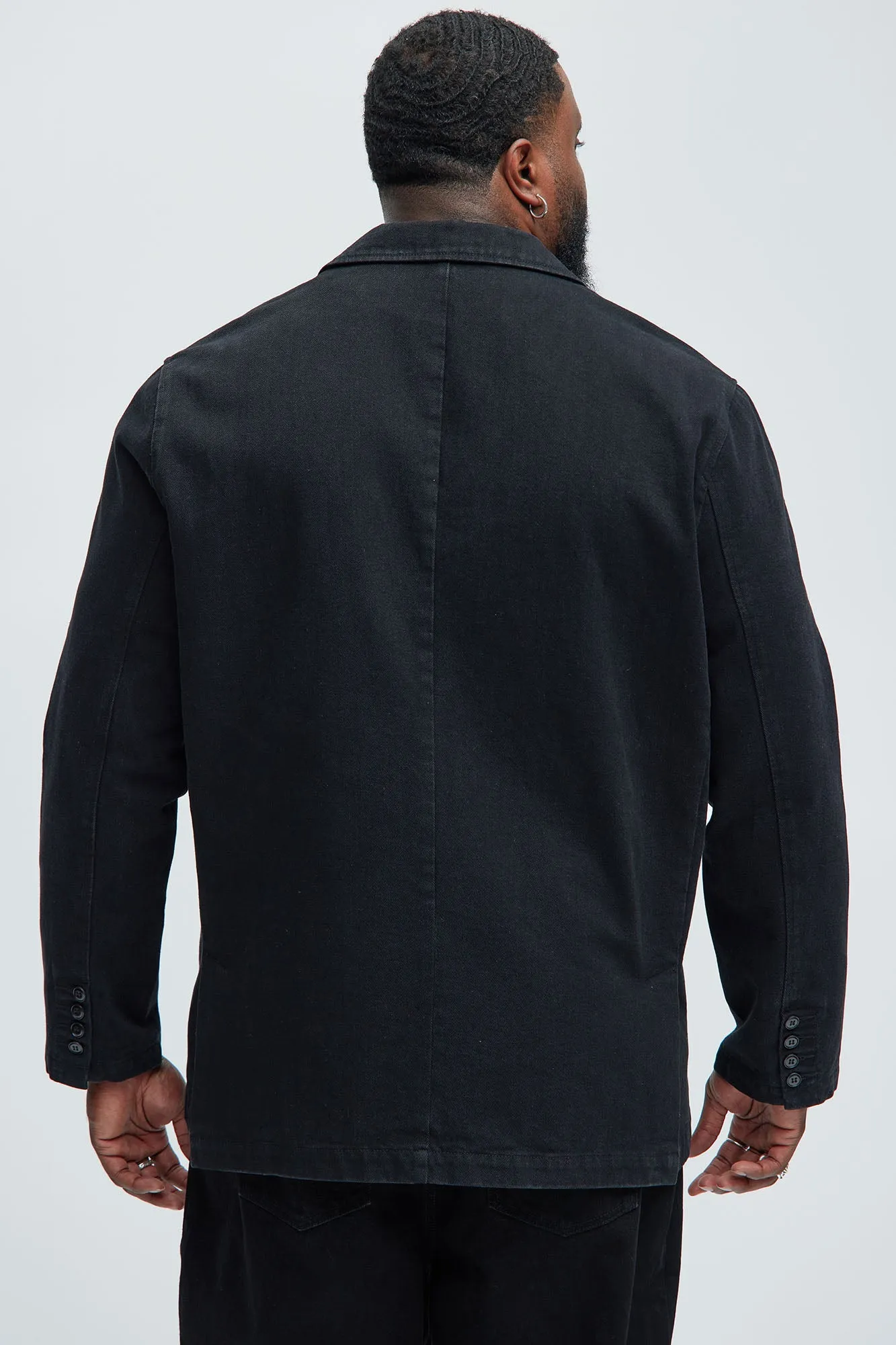 Belle Denim Blazer - Black