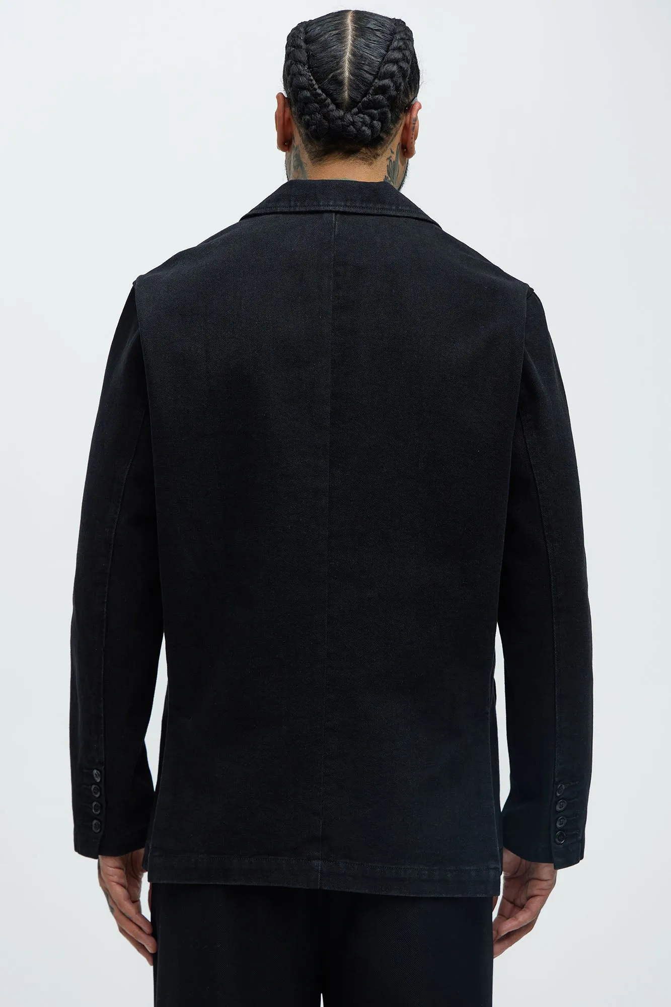 Belle Denim Blazer - Black