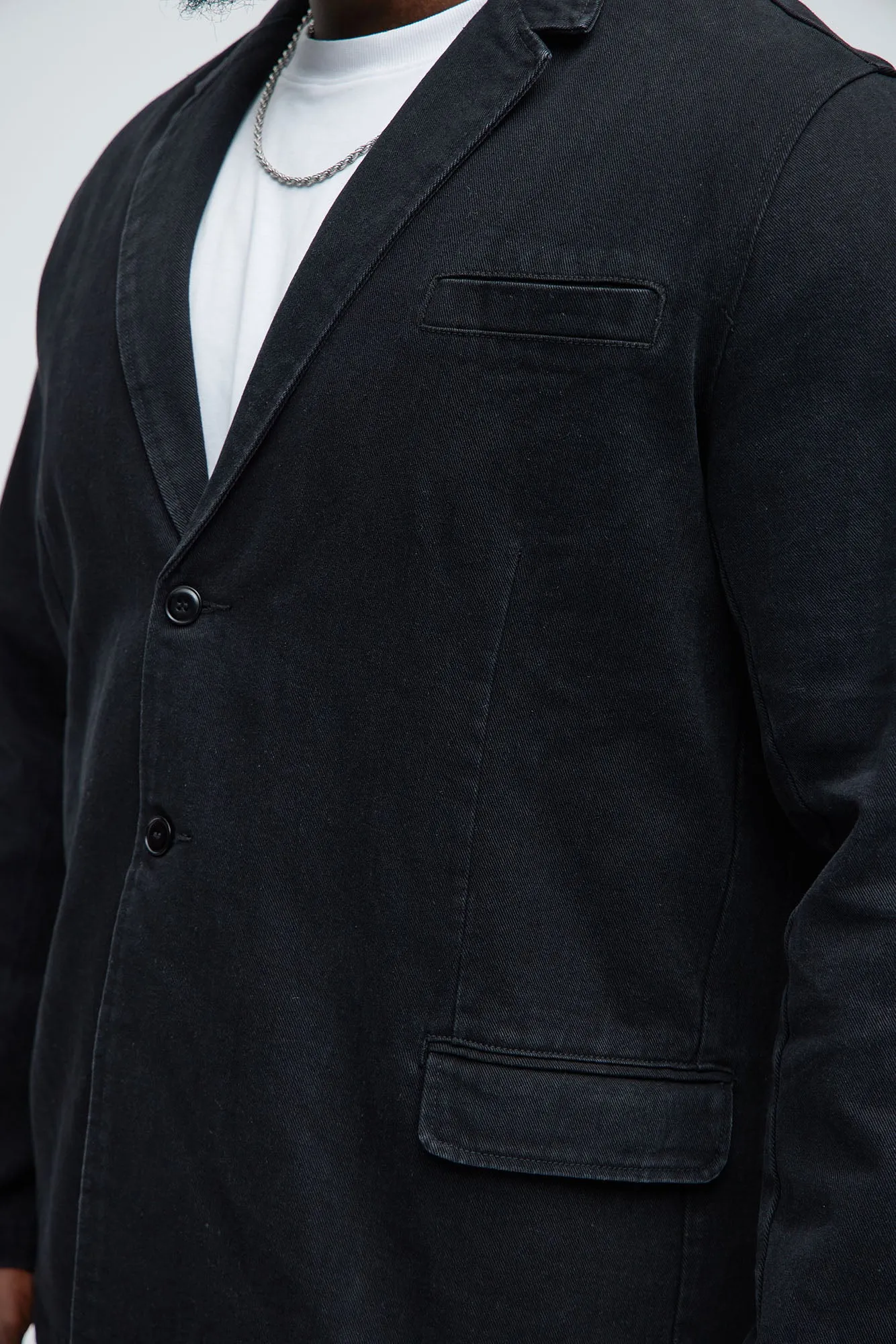 Belle Denim Blazer - Black