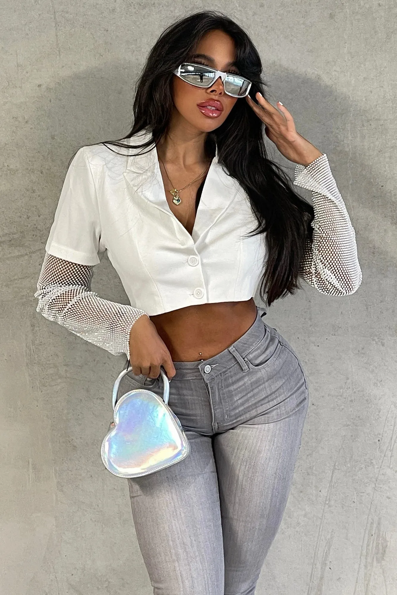 Bianca Cropped Blazer - Ivory
