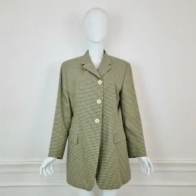 Blazer Jil Sander vintage pieddepoule giallo blu
