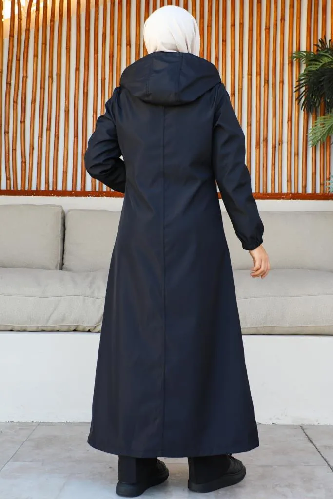 BNG Women  Seasonal Pocketed Cape-Trench Coat Black - Clermont