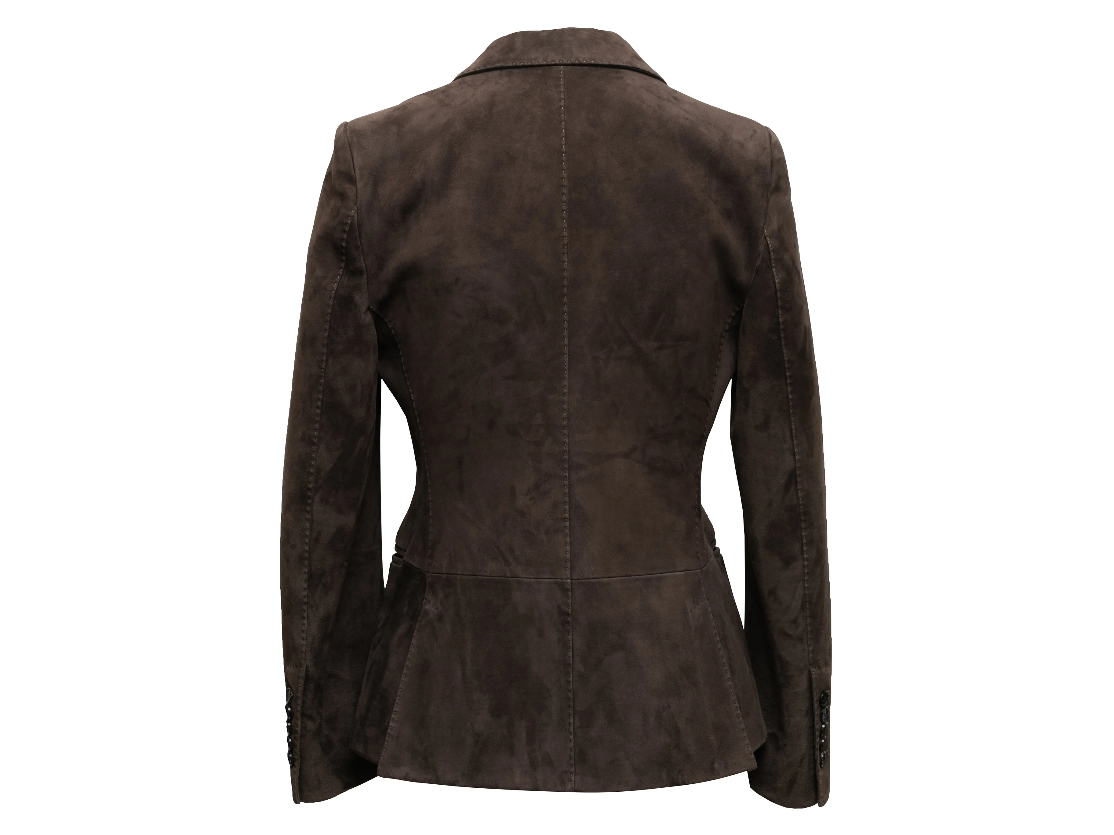 Brown Tom Ford Suede Blazer Size IT 40