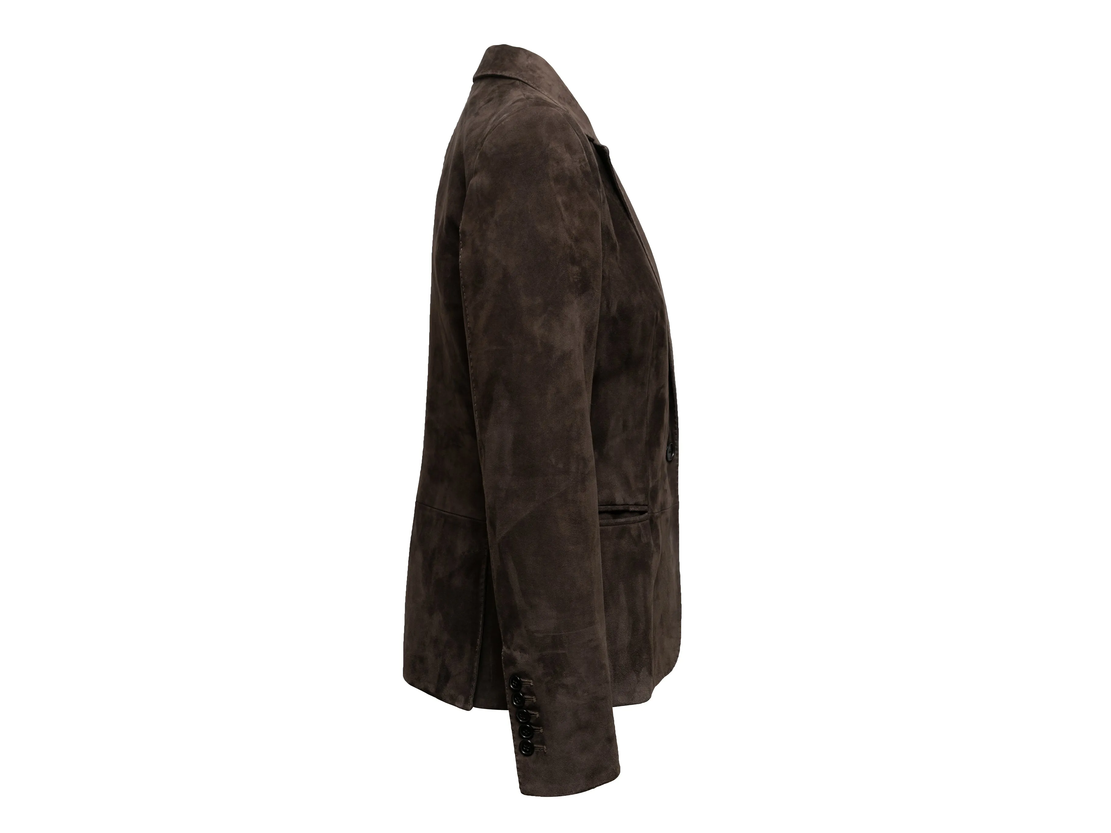 Brown Tom Ford Suede Blazer Size IT 40