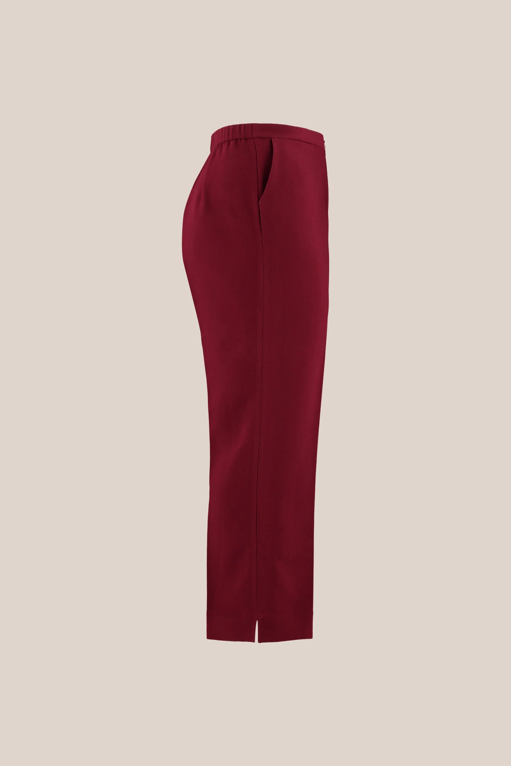 Burgundy Straight Leg Trousers