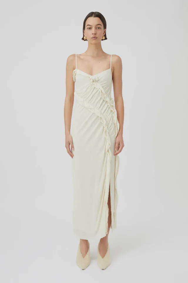 CAMILLA AND MARC - EMIL SLIP MIDI DRESS - SOFT WHITE