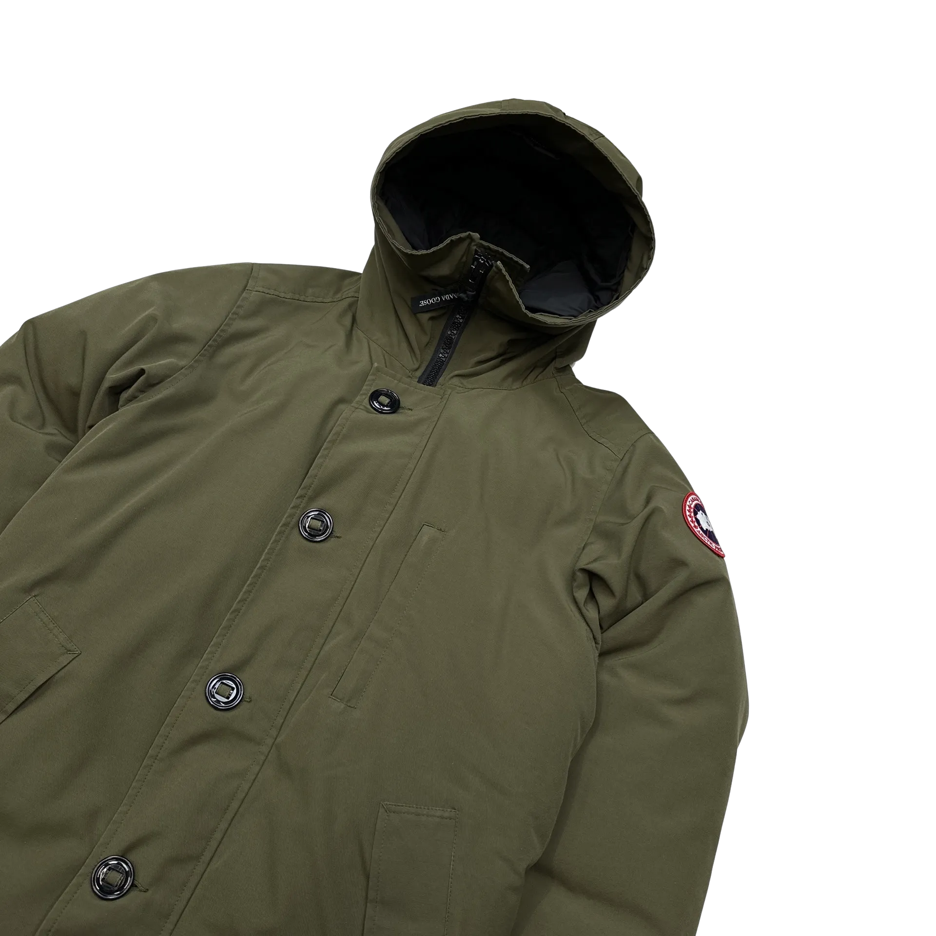 Canada Goose Khaki Hooded Puffer Parka - Small