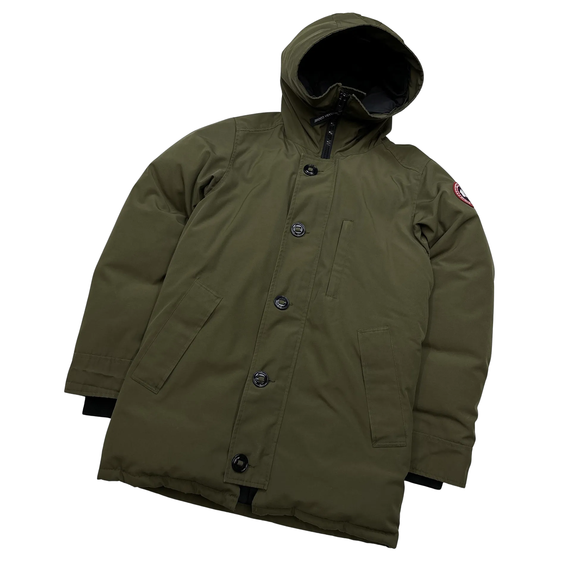 Canada Goose Khaki Hooded Puffer Parka - Small