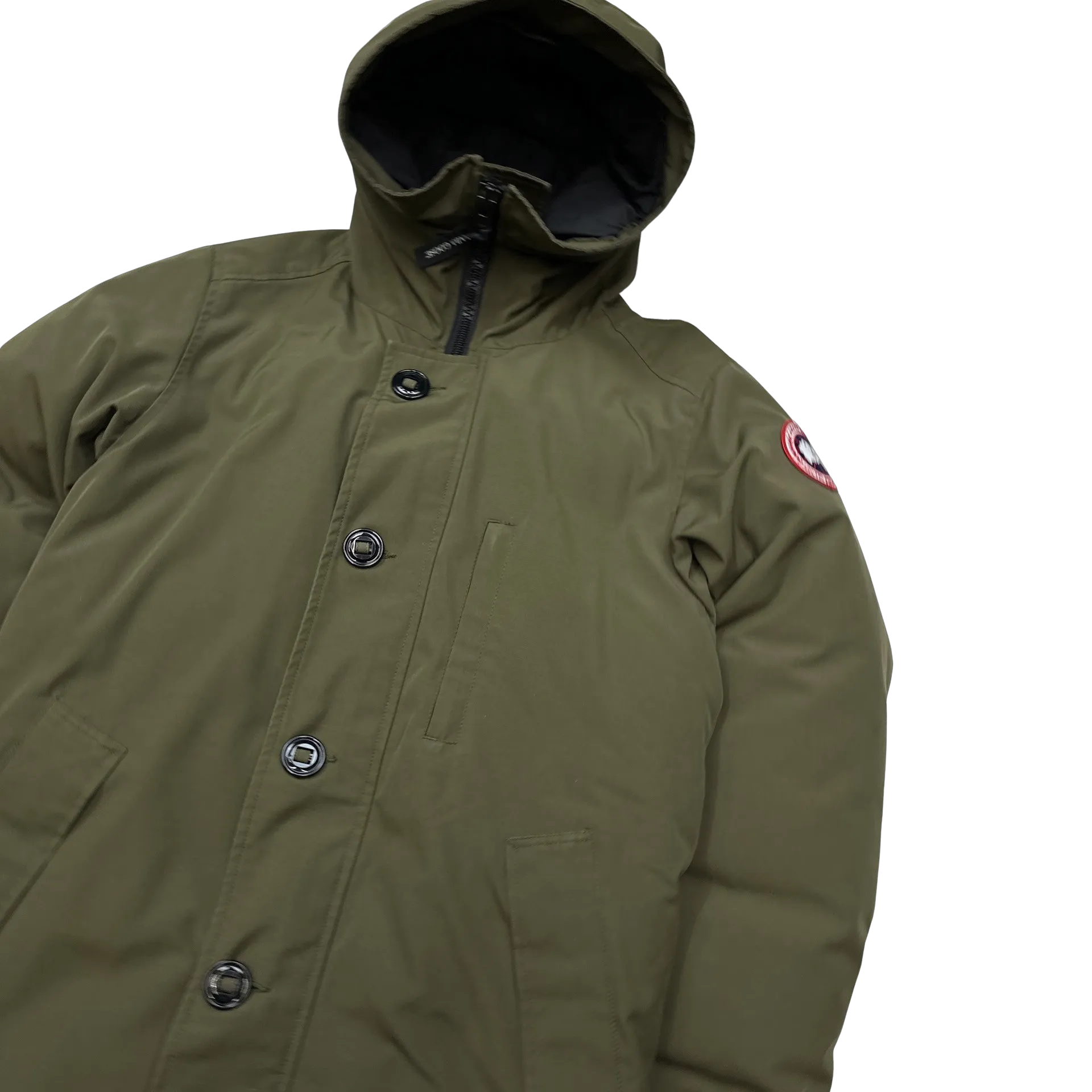 Canada Goose Khaki Hooded Puffer Parka - Small
