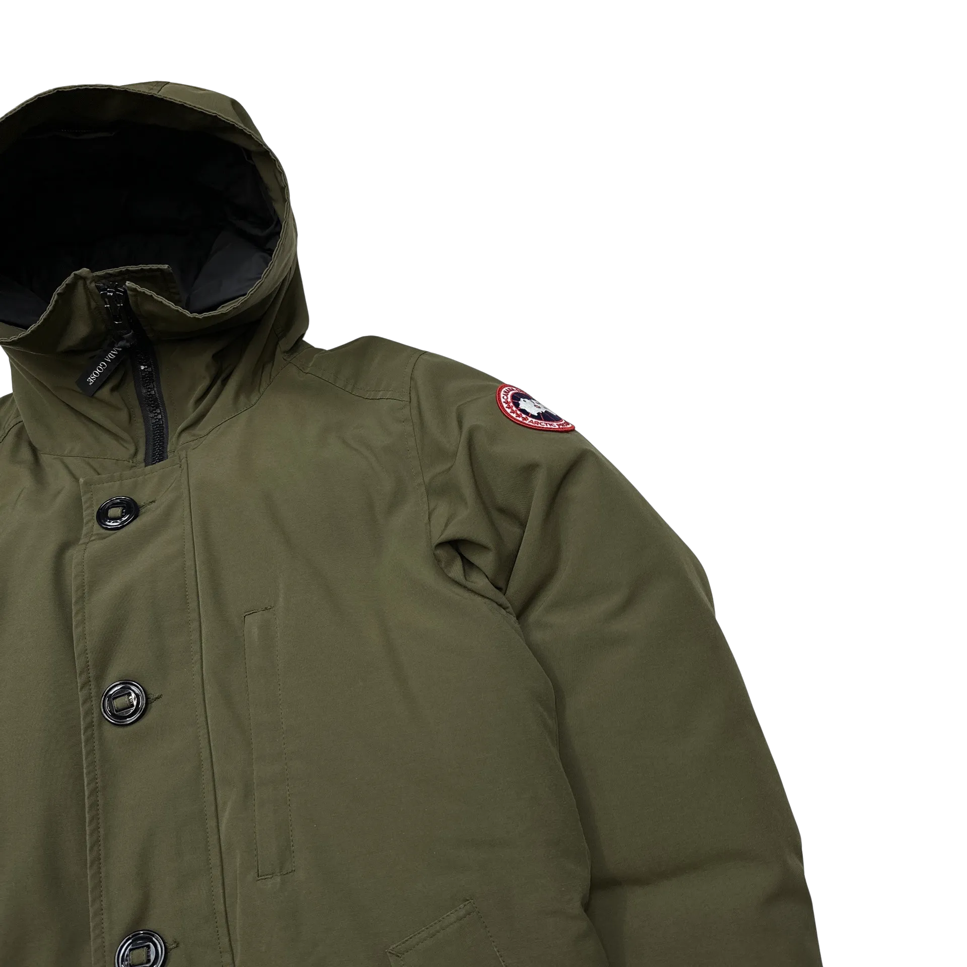Canada Goose Khaki Hooded Puffer Parka - Small
