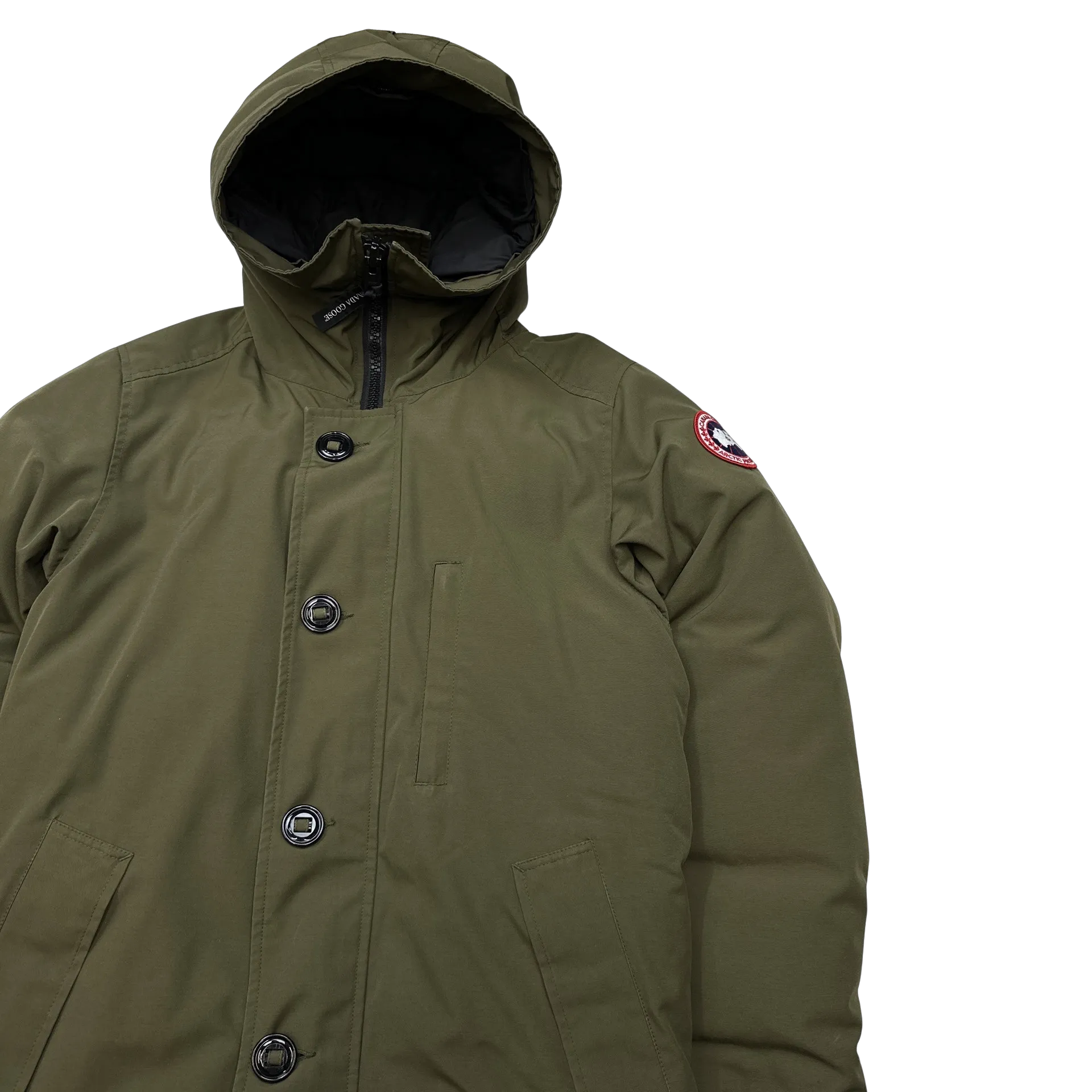 Canada Goose Khaki Hooded Puffer Parka - Small