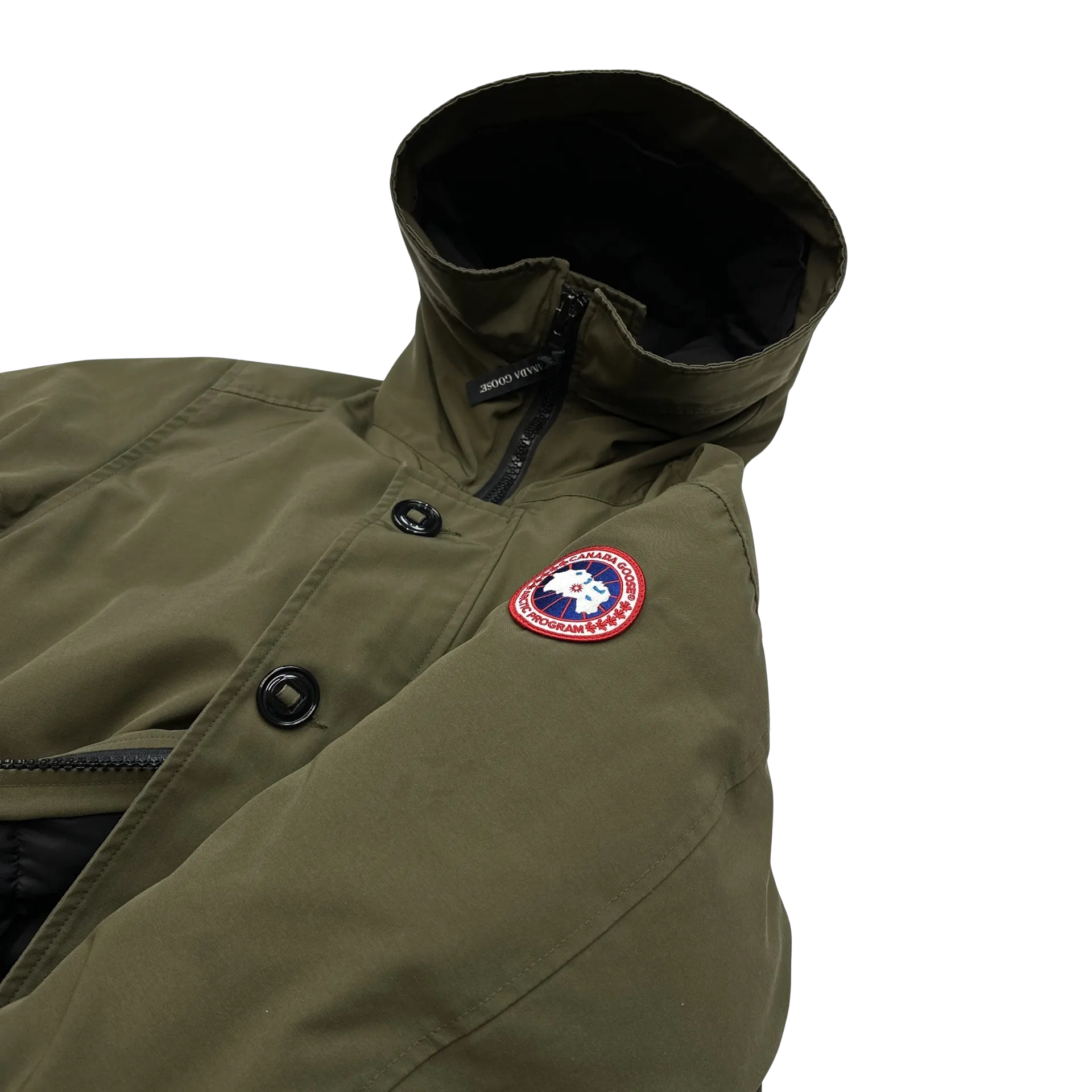 Canada Goose Khaki Hooded Puffer Parka - Small